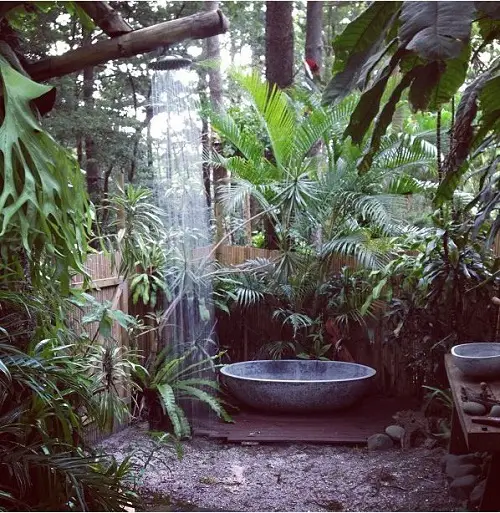 Jungle Bathroom Ideas Natural Outdoor Shower