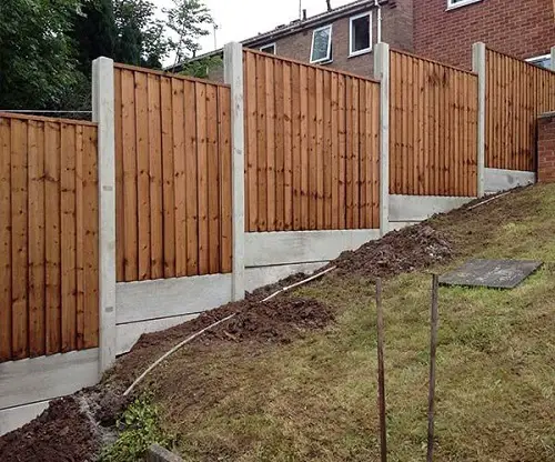 White and Brown Privacy Fence