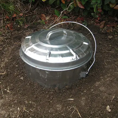 Compost with Metal Trash bin ideas