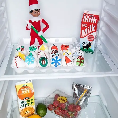 Elf with Christmasy Eggs