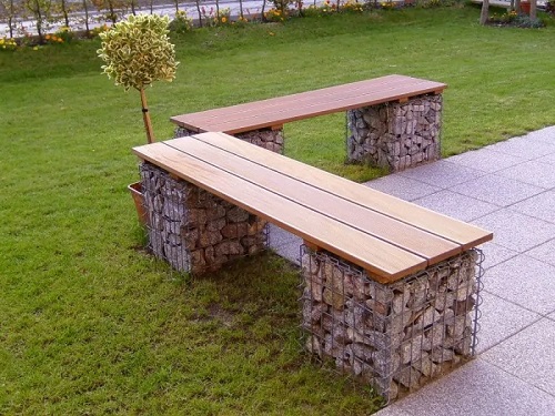 Backyard Bench of Stones