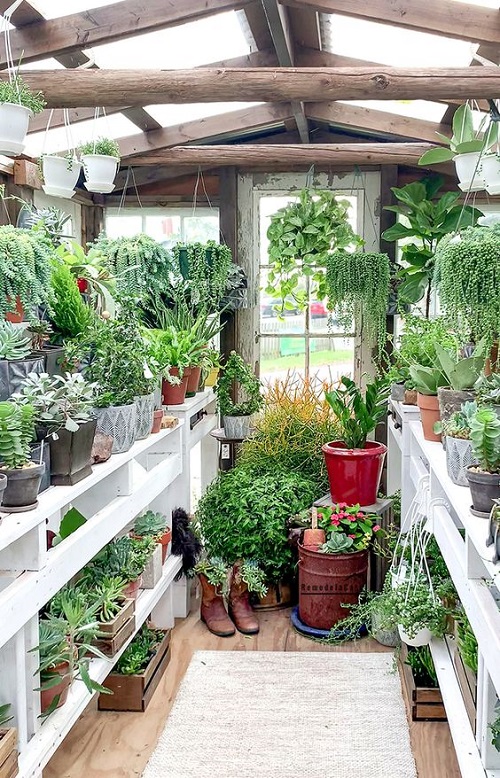 Greenhouse Shelving Greenhouse Shelving for a Compact Space