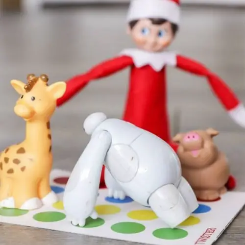 Elf Playing Twister with Friends