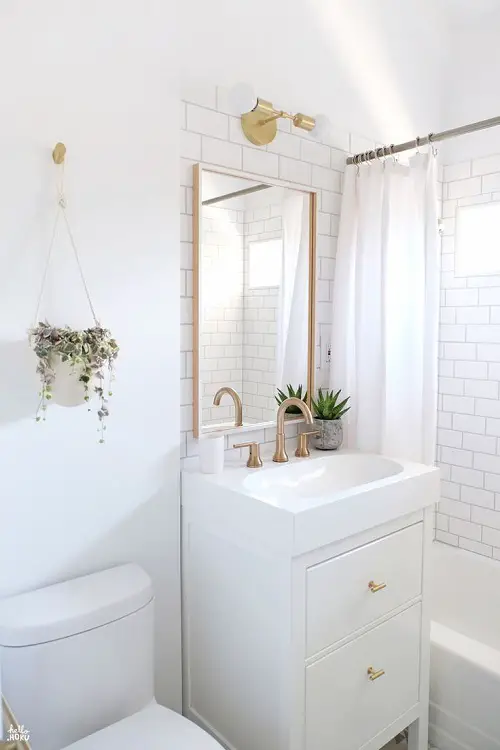 How to Make a Tiny Bathroom Look Bigger Make it All White