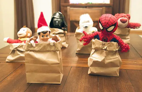 Elf on the Shelf Sack Race