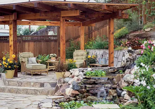 Flagstone and Stone Block Patio
