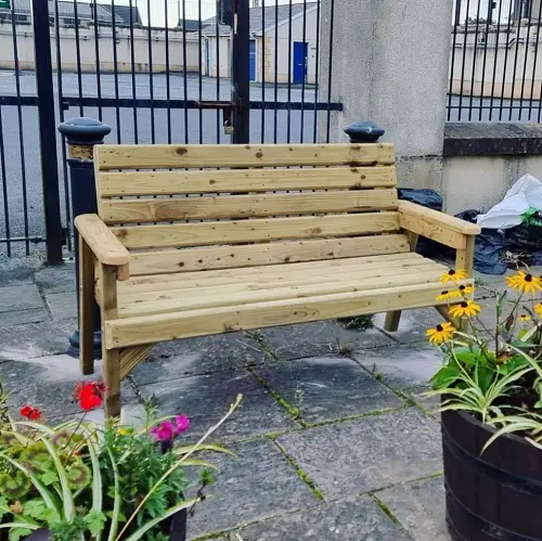 Raw Look Wooden Bench
