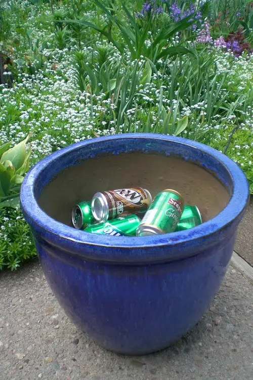 Crushed Soda Cans to Improve Drainage