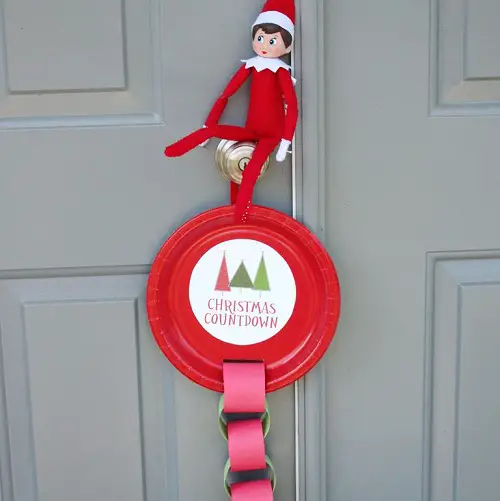 Elf Christmas Countdown Badge
