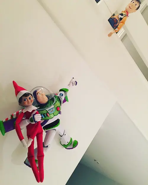 DIY Elf on the Shelf Ideas Elf on the Shelf with Buzz and Woody