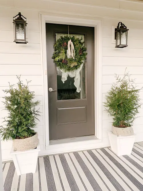 Evergreen Planters porch decor