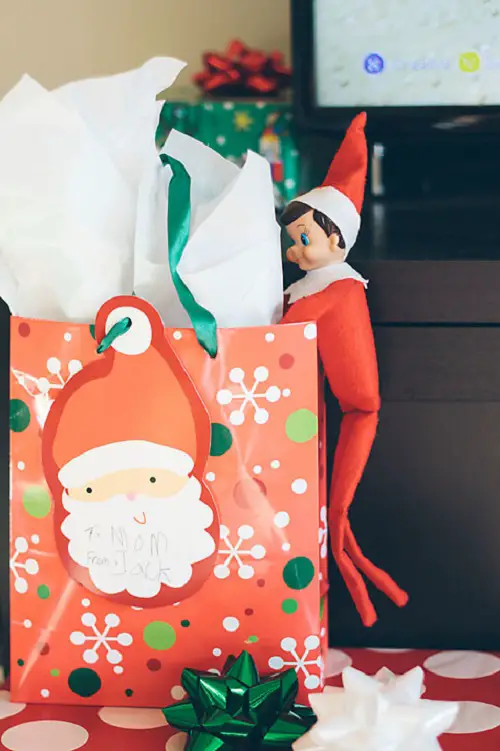 Elf with a Christmas Bag