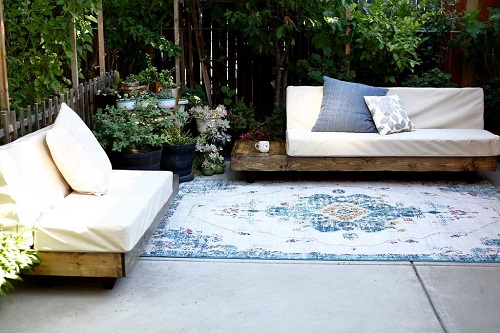 Your Backyard Can Be the Best Hang Out Place with bulit in sofa