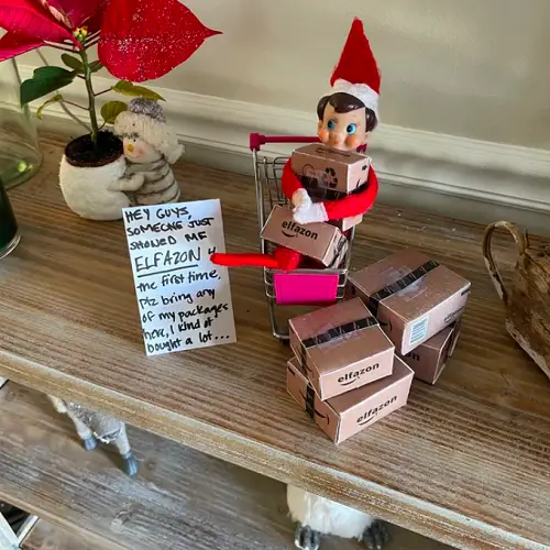 DIY Elf Shopping Cart