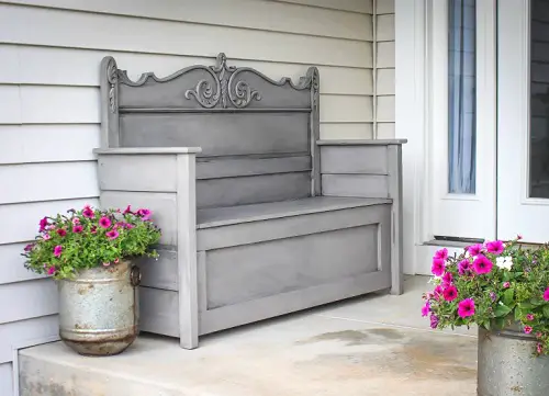 Front Porch Wooden Bench