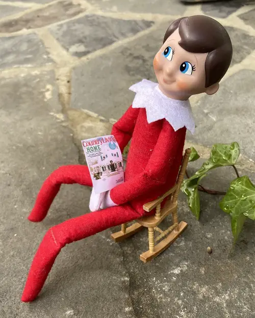 Elf Reading on a Rocking Chair