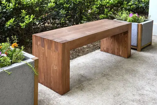 Hardware-less Wooden Bench