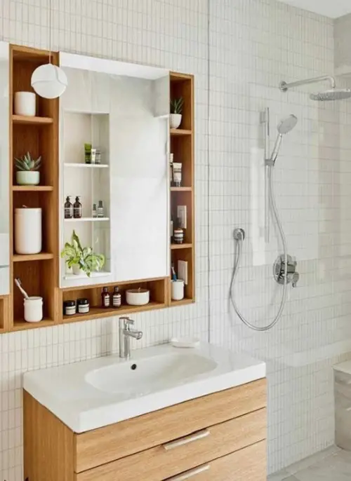 Use Storage Around or Behind the Mirror