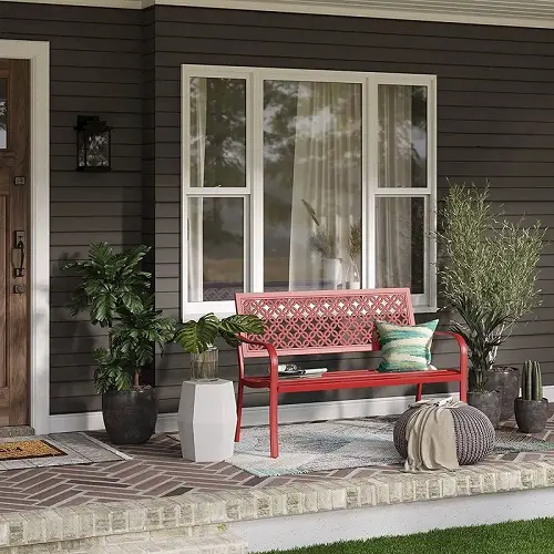 A Red Bench