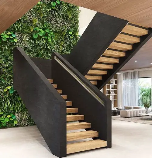 stair A Clean Living Wall of Amazing Foliage