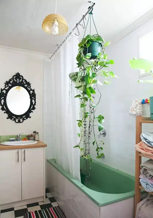 Hanging Pots on Curtain Rod