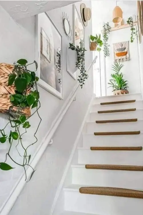 Wall Planters with Bright Foliage and Hanging Vines