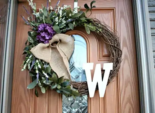 Purple Blooms on the Grapevine Wreath ideas