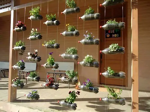 Hanging Soda Bottle Garden ideas