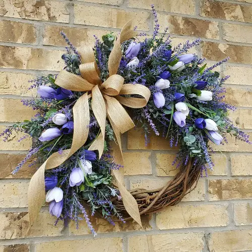 Grapevine With tulip Wreath Ideas
