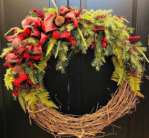 flannel Grapevine Wreath Ideas