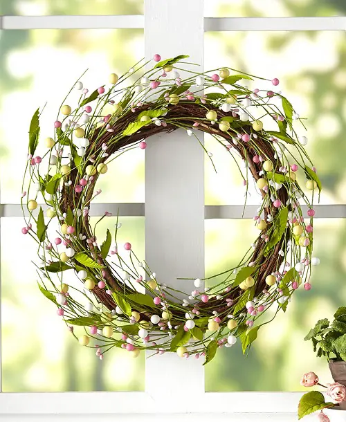 Wreath with Artificial Buds