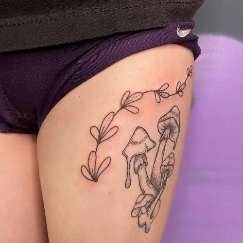 mushroom Plant Tattoo Ideas