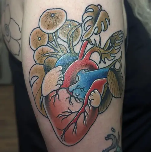 Heart With Plant Tattoo Ideas 14