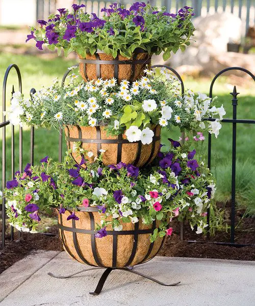 Metal Tiered Planter