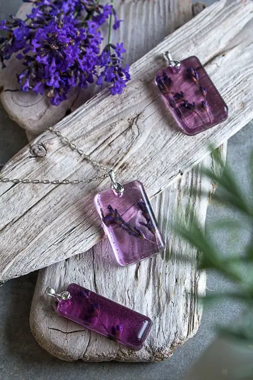 Lavender Plant Necklace DIY Jewelry with Plant Ideas You Must Try