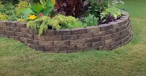 DIY Garden Bed Edging with Wall Blocks