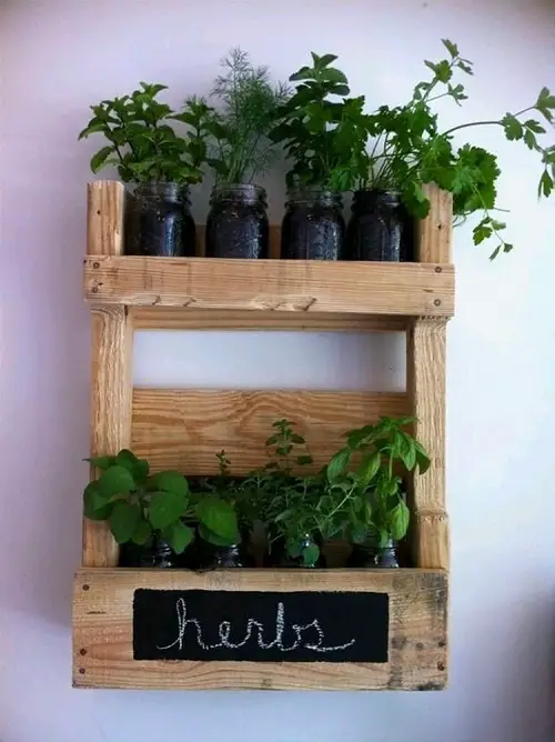Diy porch Rustic Herb Garden