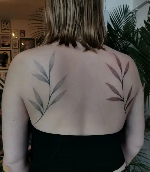 Plant Tattoo Ideas on back