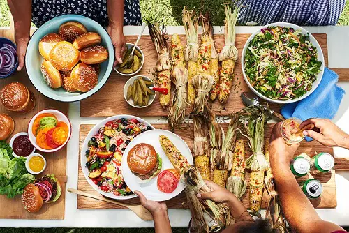 Backyard Burger Bash for garden party