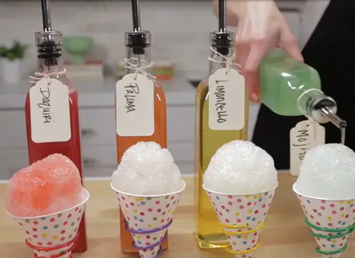 Boozy Snow Cones for garden party