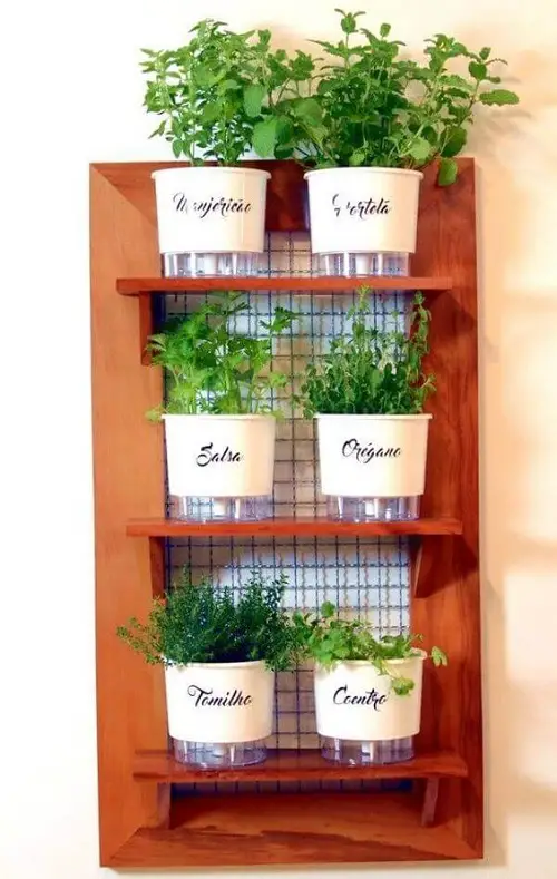 Porch hanging Herb Garden Ideas