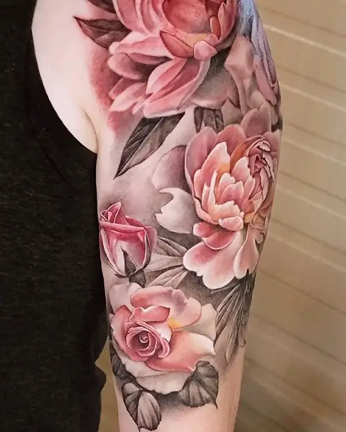 Pink Plant Tattoo on ideas