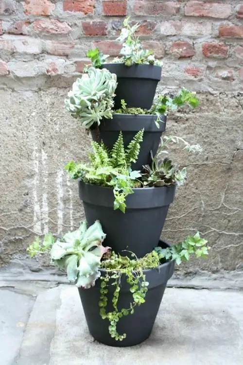 Simple Tiered Planter Idea