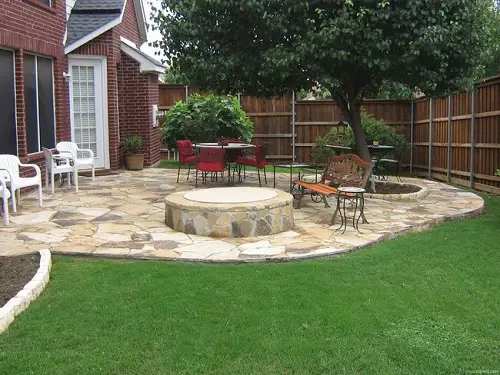 Backyard Patio with Covered Fire Pit