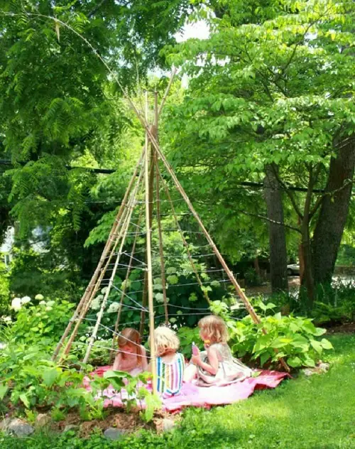 Bean Pole Teepee Trellis for plants