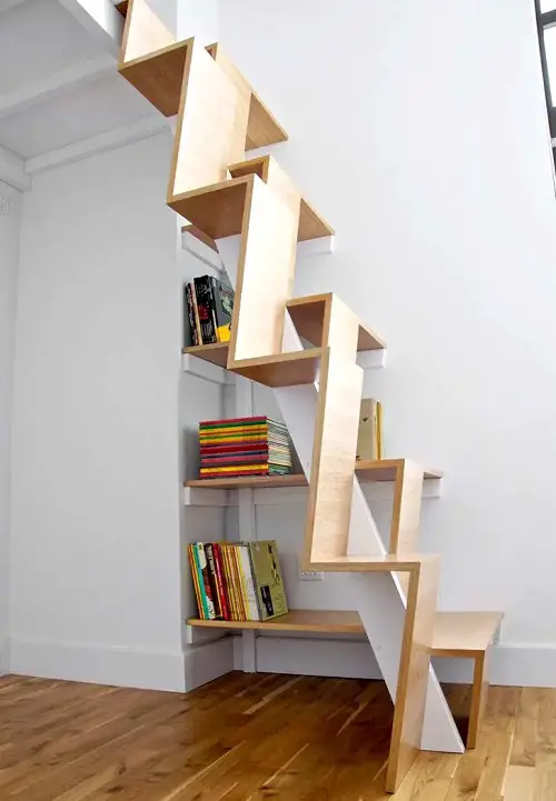 Bookcase Stair Ideas for Small Spaces