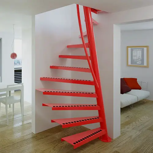 corner Spiral Stair Ideas for Small Spaces