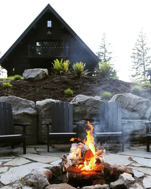 Patio Surrounded by Large Stones