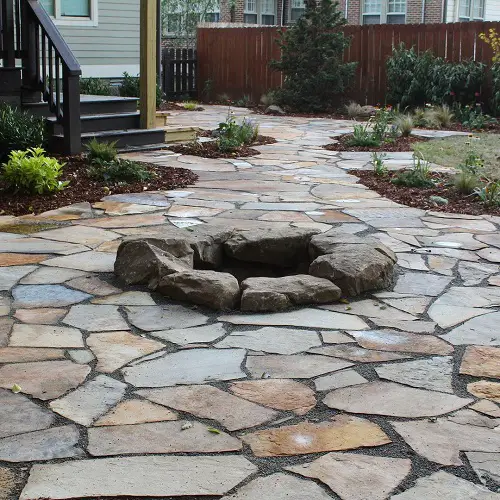 Boulder Lined Firepit
