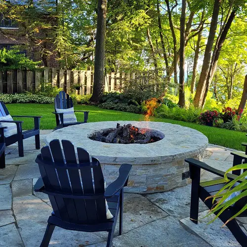 Large Firepit and Patio